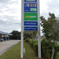 Panneau d'affichage numérique LED pour prix de carburant, 7 segments, télécommande, simple/double face, pour station-service