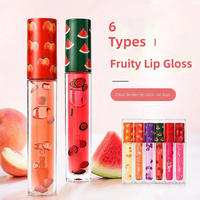 Vente chaude : Gloss à lèvres transparent et repulpant aux 6 couleurs, parfumé aux fruits, hydratant, longue tenue et brillant – Maquillage des lèvres