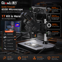 Nouveau microscope trinoculaire Qianli Gorilla 6558 avec zoom 6,5X-58X, caméra thermique industrielle 4K pour la réparation de cartes mères de téléphones mobiles