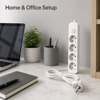 Multiprise de bureau 4 prises standard européen avec fiche, best-seller industriel de Ningbo, Chine