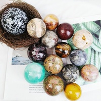 Prix d'usine Pierres naturelles Artisanat en cristal Boule de guérison Sphère multi-matériaux pour la décoration intérieure