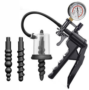 Zwei-in-Eins Analplug-Pumpe für Männer im Pistolen-Stil mit Gewinde für P-Punkt-Vakuum und simultane Saug-Analmassage, Masturbationstoy für Männer - Product Image 3