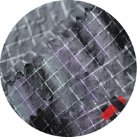Tissu Ripstop en Nylon et Polyester de Haute Qualité, Motif Grille Météore, Tissé Rigide et Tendance, Idéal pour Vestes et Chemises de Marques Haut de Gamme