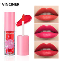 Nouveauté 6 couleurs de rouge à lèvres liquide Brillant à lèvres antiadhésif pour le maquillage Cosmétiques Teinté Eau Brillant à lèvres mat