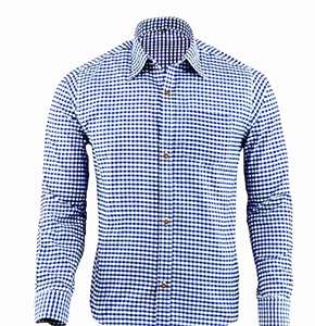 <b>Men</b>’s <b>Blue</b> Bavarian Trachten Oktoberfest <b>Shirt</b> Comfortable Cotton Long Sleeve S to 4XL - Product Image 1