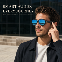 Nouvelles Lunettes Audio Intelligentes 2026 – Appels Mains Libres Sans Fil et Lecture Musicale – Lunettes Connectées Tendance pour Hommes et Femmes