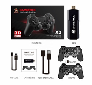 Gd10/x2 प्लस 4K HD टीवी गेम कंसोल के साथ डुअल वायरलेस नियंत्रकों के साथ Fc Gb PS1-Plug और प्ले Gb - Product Image 1