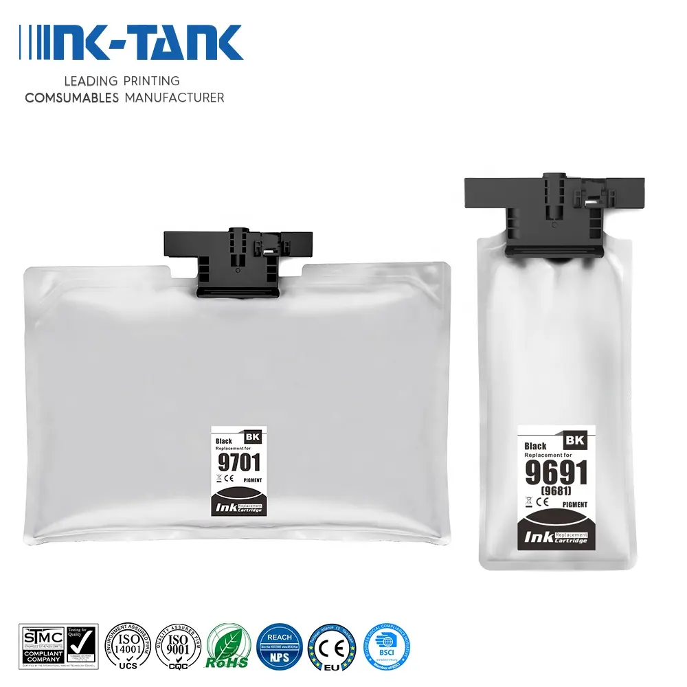 INK-TANK T9691 T9701 T9681 Premium renk uyumlu mürekkep torbası kartuşu Epson WorkForce Pro WF-M5299A yazıcı