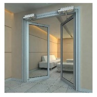Porte d'entrée anti-balles en aluminium, Double suspension avec charnière et métal, verre simple/Double verre, alliage d'aluminium, nouveau,