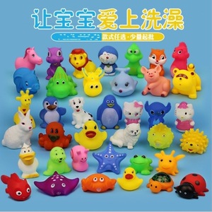 Juguetes de baño de dibujos animados para niños - Patito amarillo jugando en el agua, set de sonidos de animales que chillan para venta al por mayor - Product Image 3