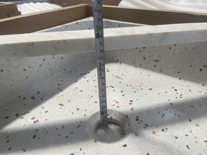 Vente en gros Nouveau design Bassin d'eau rectangulaire en <span class=keywords><strong>béton</strong></span> Terrazzo Stone Blanc Protection de l'environnement Lavabo de salle de bain Terrazzo - Product Image 4