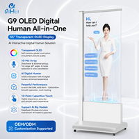 Kiosco Interactivo Digital con IA y Pantalla OLED Transparente de 55 Pulgadas para Hoteles, Museos y Comercios