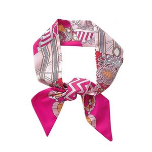 Bufanda de lujo de moda para mujer con estampado de cinta, bufanda larga vintage, accesorios para el cabello, lazo para el pelo, venta al por mayor - Product Image 5