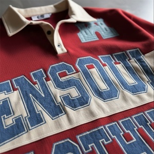 ES メンズ 100% コットン ヘビーウェイト 長袖 カラーブロック ルーズフィット エコフレンドリー 抗ピリング プリント カスタム刺繍 メンズ Tシャツ - Product Image 3