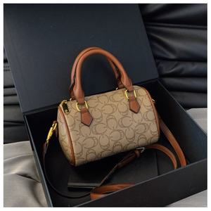 Sac à main pour femme de marque de luxe, en forme de coussin, doublure en polyester, imprimé géométrique décontracté, fermeture éclair durable - Product Image 2