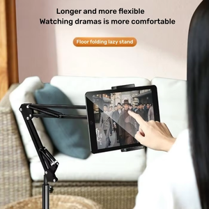Support d'affichage universel à bras long rétractable pour tablettes et téléphones portables de 4 à 12.9 pouces Support de sol pour téléphone portable et <span class=keywords><strong>tablette</strong></span> - Product Image 3