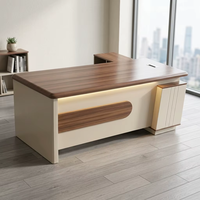 Bureau de direction au design moderne pour bureau de PDG, grand bureau de direction, ensemble de mobilier de bureau pour cadre supérieur, espace de travail administratif