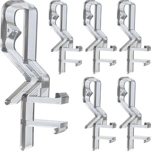 Clips en plastique en gros d'usine Plaine verticale pour échelle de <span class=keywords><strong>fenêtre</strong></span> arquée Stores à corde Clip de cantonnière - Product Image 1