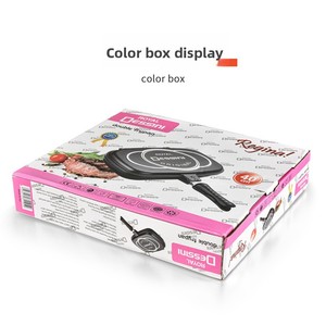 Poêle <span class=keywords><strong>à</strong></span> griller double face, plusieurs tailles, antiadhésive, en aluminium, grande plaque de cuisson, poignée en acier inoxydable, pour cuisinière <span class=keywords><strong>à</strong></span> gaz, style occidental, sans couvercle - Product Image 4
