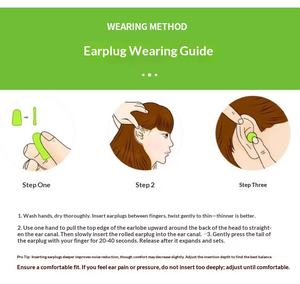 Bouchons d'oreilles en mousse PU personnalisés avec logo, en forme de balle, pour la réduction du bruit, idéaux pour les concerts et le sommeil, vente en gros à prix abordable - Product Image 5