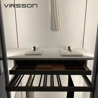 Armoire de chambre moderne et élégante avec tiroirs coulissants, durable, écologique, résistante à l'humidité, taille personnalisable, garantie 5 ans