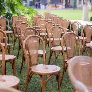Silla de Ratán Estilo <span class=keywords><strong>Viena</strong></span> DISHI, Estructura de Madera Maciza para Banquetes, Bodas, Restaurantes, Cocina, Muebles de Exterior para el Hogar - Product Image 3