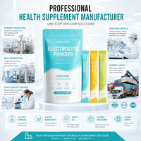 Poudre d'hydratation électrolytique Sodium Potassium Magnésium Calcium Vitamine C Complexe B Boisson Sportive en Sachet Individuel