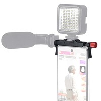 Support universel pour smartphone avec griffe froide, extension supérieure et adaptateur de filtre d'objectif 37 mm/17 mm, support de vlog en aluminium pour téléphone