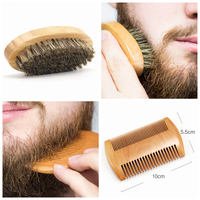 Vente chaude Hommes Cadeaux Ensemble Brosse Mode Style Ensemble Barbe Soins Derma Rouleau Croissance Kits Huiles Baume Sérum Barbe Kit De Croissance