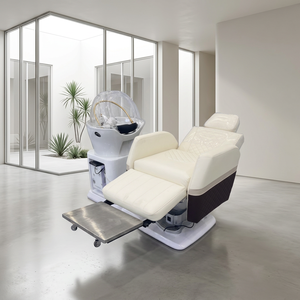 Nouveau modèle de lit de spa capillaire ergonomique inclinable pour salon de coiffure, lit de massage pour shampoing, lit de spa thaïlandais pour la tête - Product Image 1