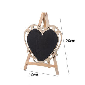 Mini support de notes pour enfants, <span class=keywords><strong>tableau</strong></span> noir, signes, artisanat en <span class=keywords><strong>bois</strong></span>, trépied, Base, maison, anniversaire, décoration de fête de mariage - Product Image 5