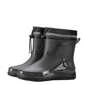 Wholesale Adult PVC Gumboots <strong>Wellington</strong> <strong>Short</strong> Car Wash Rain Boots Waterproof Anti-Slippery Recyclable Rubber for Winter - Product Image 2