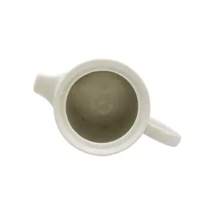 Toptan restoran kullanımı seramik demlik beyaz 400ml çaydanlık kapaklı seramik kahve süt çaydanlıklar seti