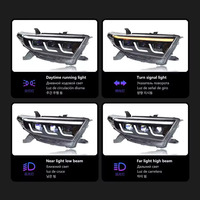 Phares LED 12V 6000K avec lentille de projecteur DRL 5000 Lumens pour Toyota Hilux et Kluger 2012-2014 - Accessoires automobiles