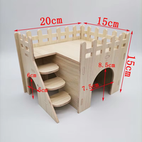 Maisonnette en bois écologique de luxe pour hamsters, avec échelle et plateforme, accessoires de cage pour hamsters syriens