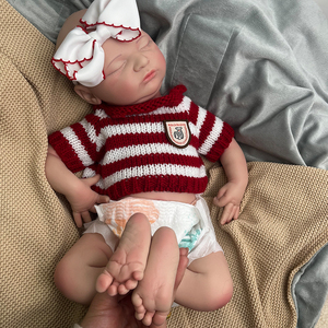 20 Inch Reborn Realistische Slaap Handgemaakte Pop Baby Poppen Speelgoed Zacht Siliconen Mooie Open Mond Babypop Voor Meisjes - Product Image 5