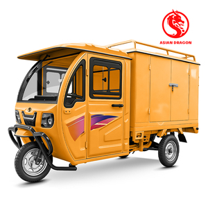 รถสามล้อแบบมีหลังคา 60V 8011000W สำหรับงานหนัก พร้อมแบตเตอรี่ตะกั่วกรด ได้รับการรับรองสำหรับการจัดส่ง มอเตอร์กำลังสูง 1000W - Product Image 3