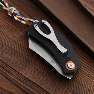 سكين بوشن من الحجر التكتيكي المغسول للشفرة القابلة للطي G10 حجم صغير سكين جيب للطوارئ والتخييم في الهواء الطلق - Product Image 6