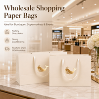Individuell Bedruckte Weiße Kartonpapier-Einkaufstasche Großhandel Recycelbare Geschenktüte mit Seilgriff Matt-Finish für Boutiquen