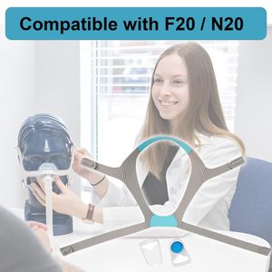 Sangle de tête réglable de grande taille pour <span class=keywords><strong>ResMed</strong></span> AirFit N10, sommeil confortable garanti, compatible avec <span class=keywords><strong>ResMed</strong></span> AirFit F20 N10 - Product Image 1