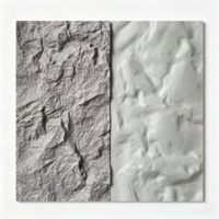Panneau de pierre artificielle moderne en PU, imitation grès blanc, grande dalle légère, placage flexible, revêtement mural en pierre de culture pour chambre et extérieur