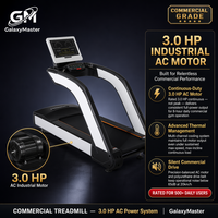 Tapis de course électrique commercial avec écran LED, console 21,5 pouces, moteur AC 3,0 CV, usage intensif pour la maison et le commerce