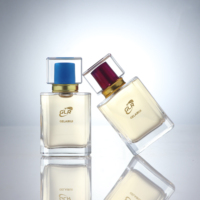 Flacons de parfum de luxe vides en verre avec bouchon en acrylique, disponibles en 50 ml et 100 ml, personnalisables
