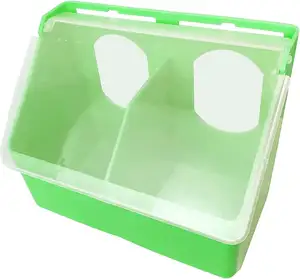 Plastic Hangende Dubbele Duif Feeder Box Met Deksel PH-132