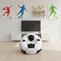 Sofá Inflable Individual Moderno en Forma de Balón de Fútbol para Adultos, Cama de Baloncesto para Uso en Interiores del Hogar