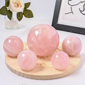 Esferas de Cuarzo Rosa de Alta Calidad al por Mayor, Cristal Natural Pulido, Bola de Ágata de Calcita Azul, para Decoración - Product Image 1