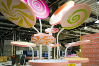 Décoration Intérieure de Confiserie Présentoir de Magasin de Bonbons Arbre à Sucettes Géant Décoration d'Arbre Sucré Accessoires Géants de Présentoir de Bonbons