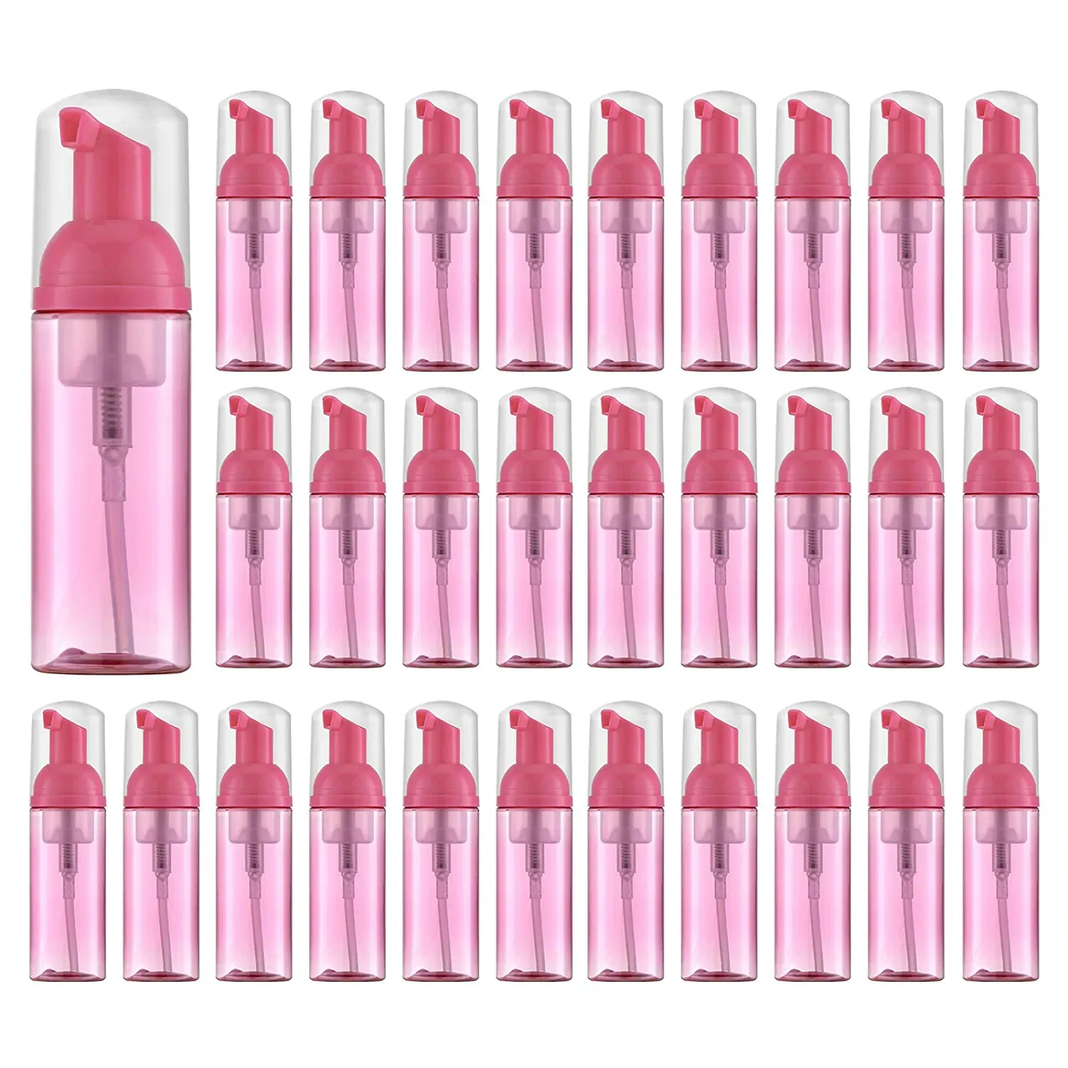 30ml 50ml boş yüz köpük pembe tanrı plastik kirpik şampuan şişeleri kirpik uzatma köpük sabun pompası temizleyici seti köpük şişesi