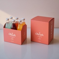 Benutzer definierte Six Pack Health Drink Box Träger Tragbare Papier box 6 Flaschen Bier Milch Obst Gemüse Saft Soda Dosen Getränke box