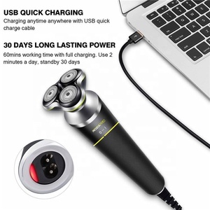 <span class=keywords><strong>Rasoio</strong></span> Elettrico Rotante con Kit per la Cura della Barba, Utilizzo a Secco <span class=keywords><strong>e</strong></span> Bagnato, Senza Fili, Impermeabile, Ricarica USB per Uomo - Product Image 4
